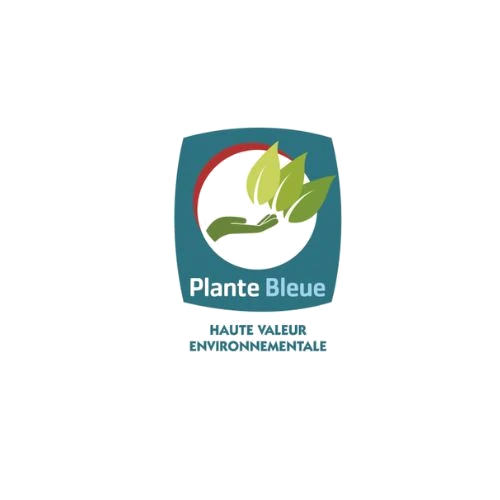 logo plante bleue et haute valeur environnementale
